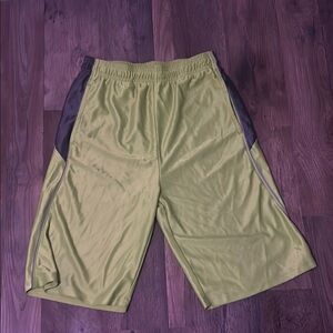 MTA Sport Green and Gray Athletic Shorts Relaxed Fit